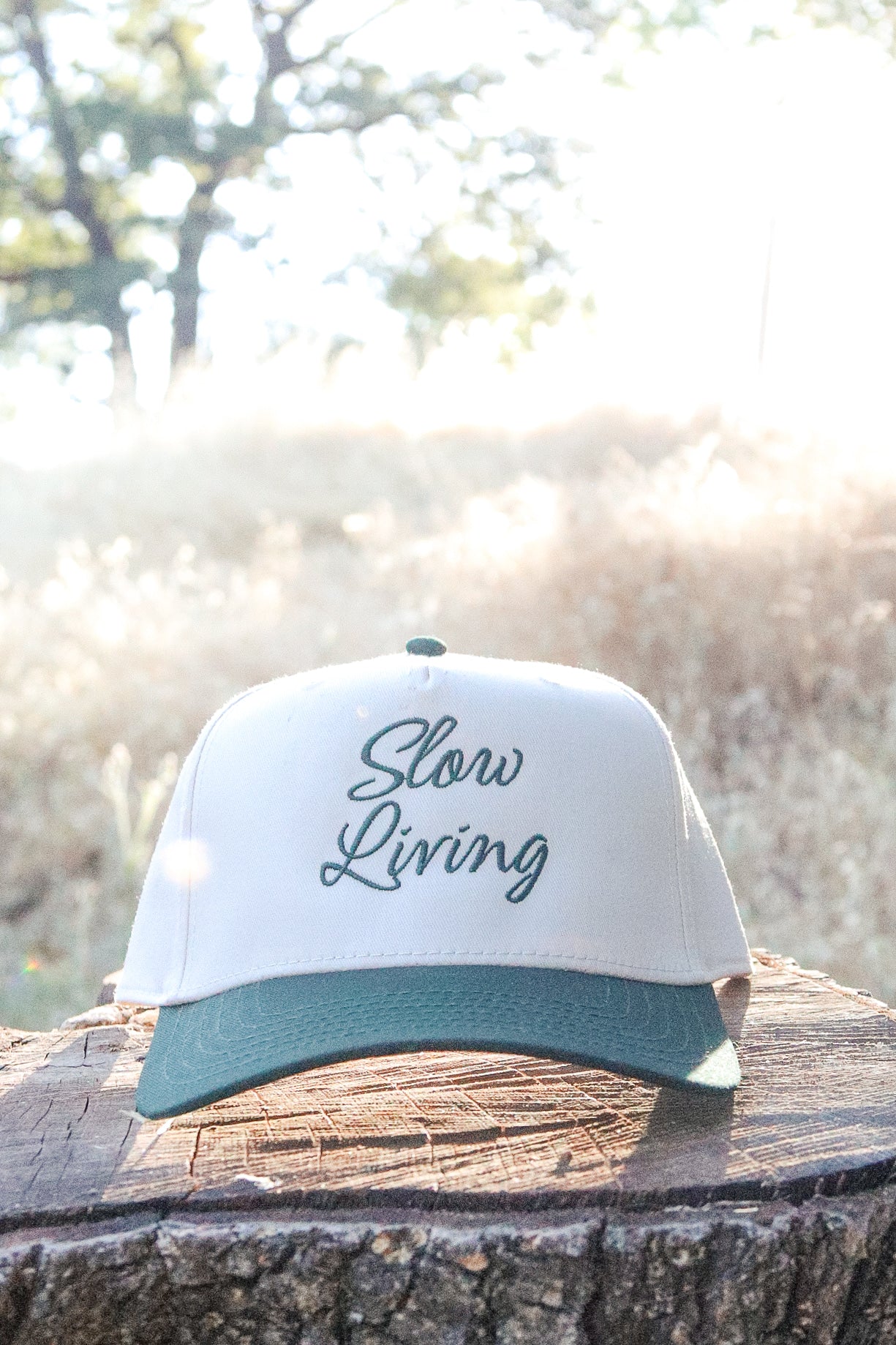 Slow Living Embroidered Hat