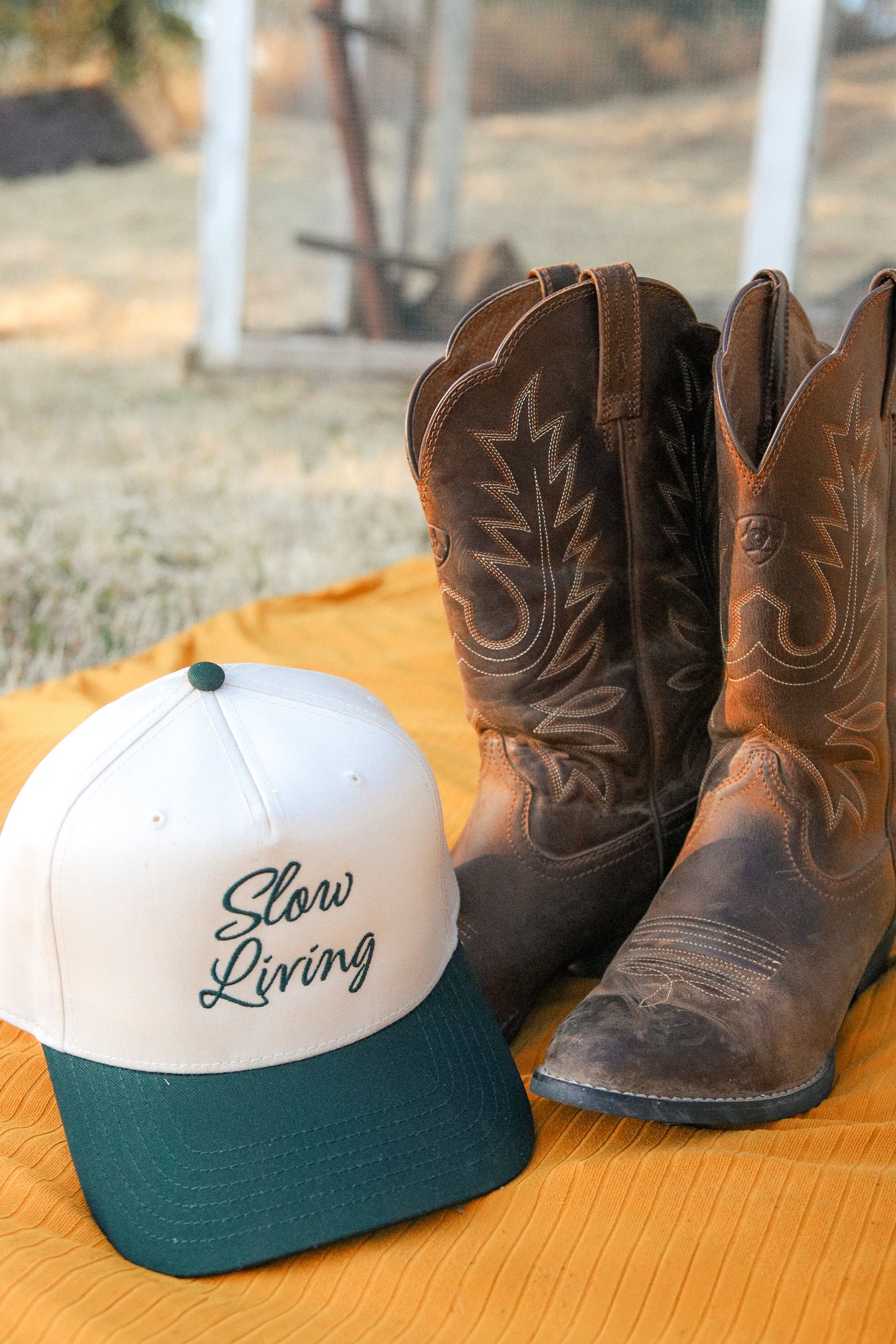 Slow Living Embroidered Hat