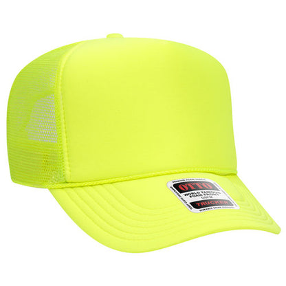 Neon Checkered Patch Trucker Hat