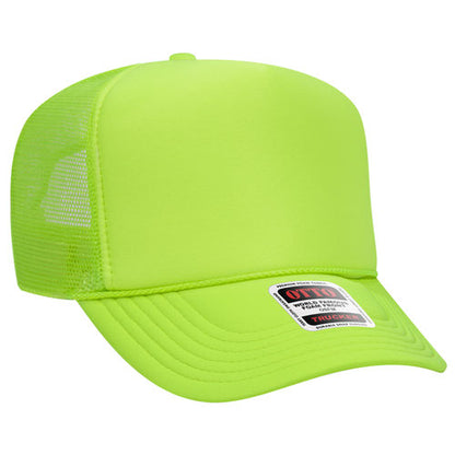 Neon Checkered Patch Trucker Hat