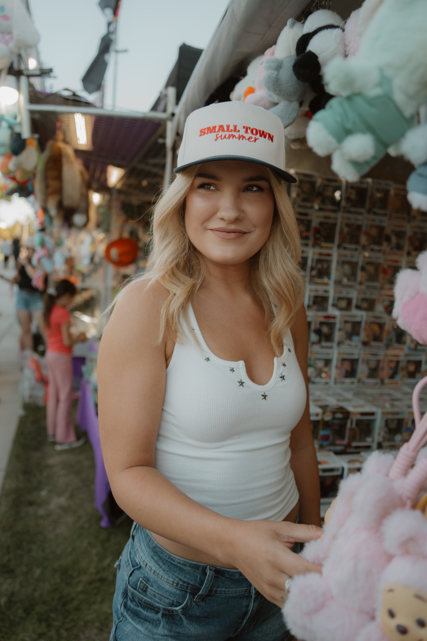 Small Town Summer Embroidered Hat