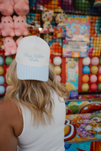 Blue Ribbon Babe Embroidered Hat