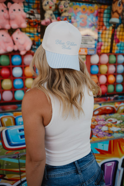 Blue Ribbon Babe Embroidered Hat