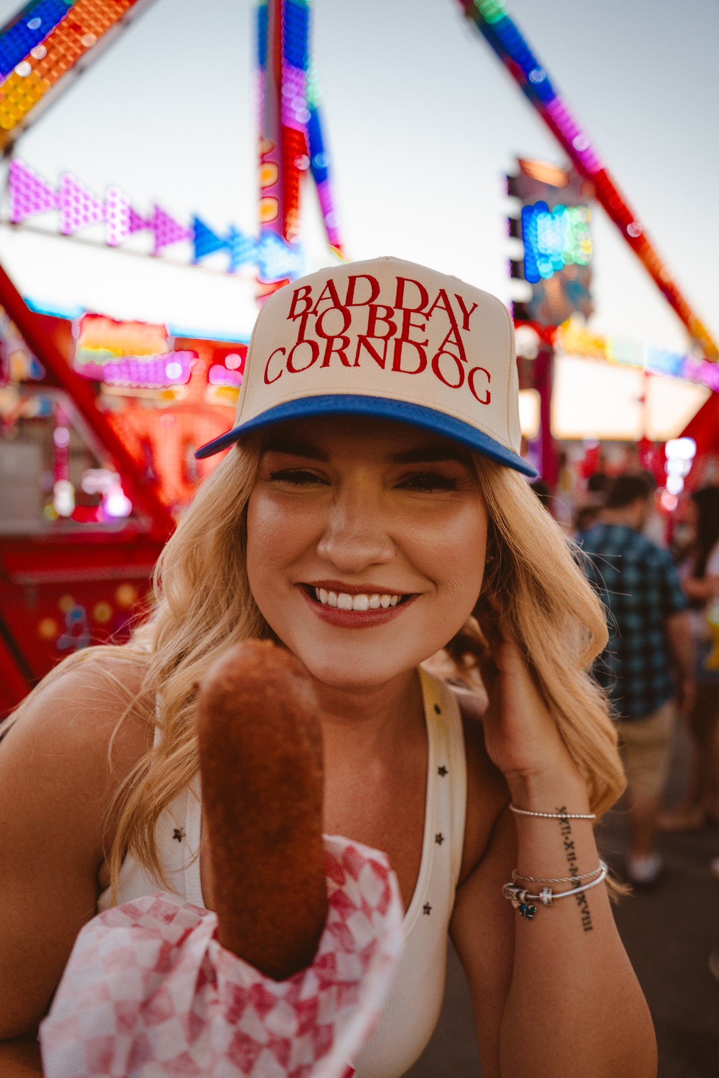 Bad Day To Be A Corndog Embroidered Hat