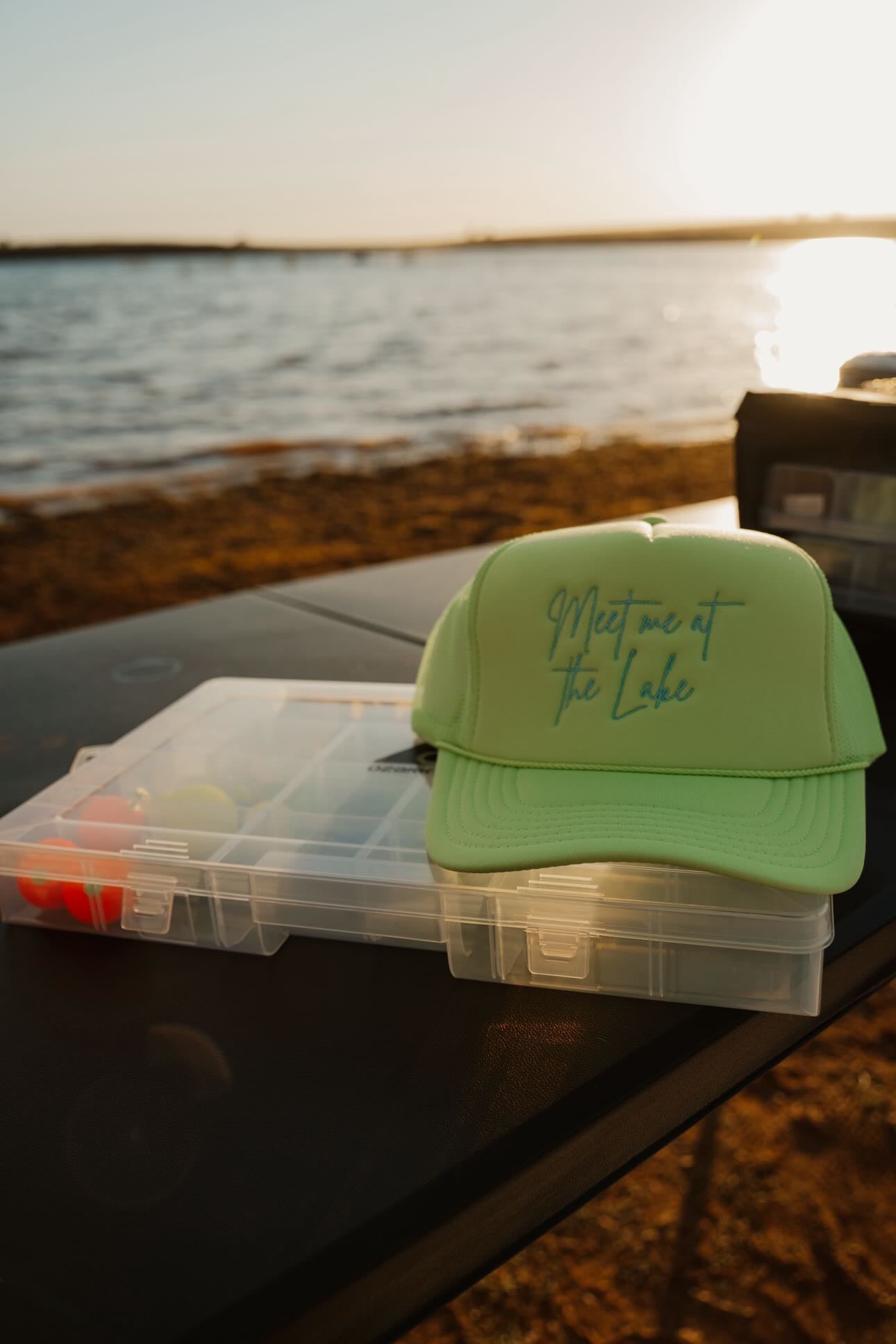 Meet Me At The Lake Embroidered Trucker Hat