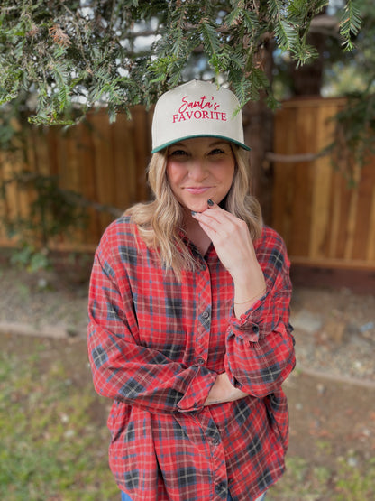 Santa's Favorite Embroidered Hat