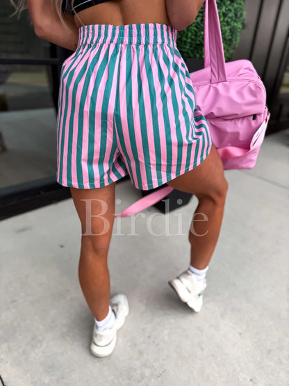 Pink & Green Stripe Boxer Shorts