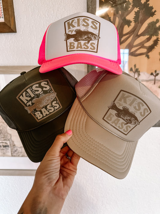 Kiss My Bass Trucker Hat