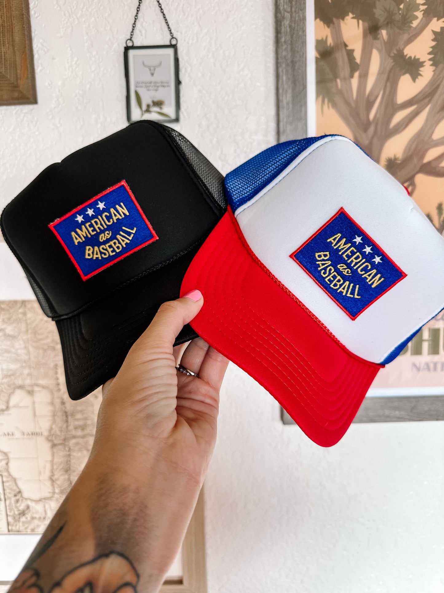 American As Baseball Patch Hat