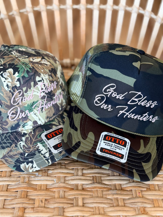 God Bless Our Hunters Embroidered Hat