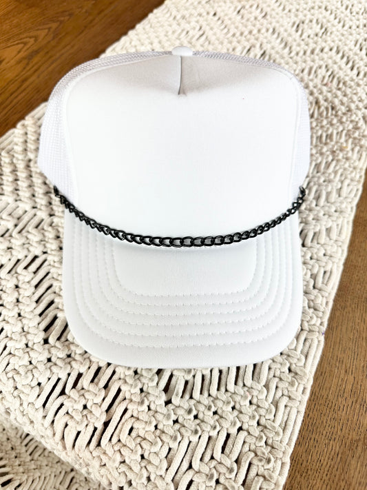 Black Twisted Trucker Hat Chain