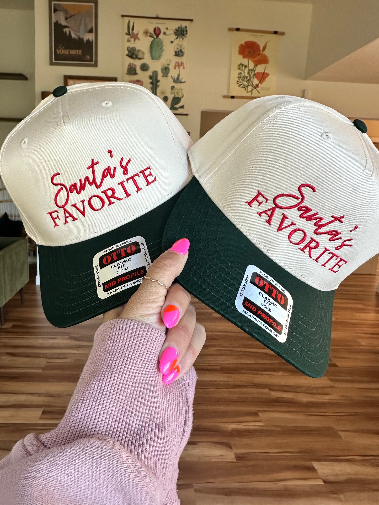Santa's Favorite Embroidered Hat