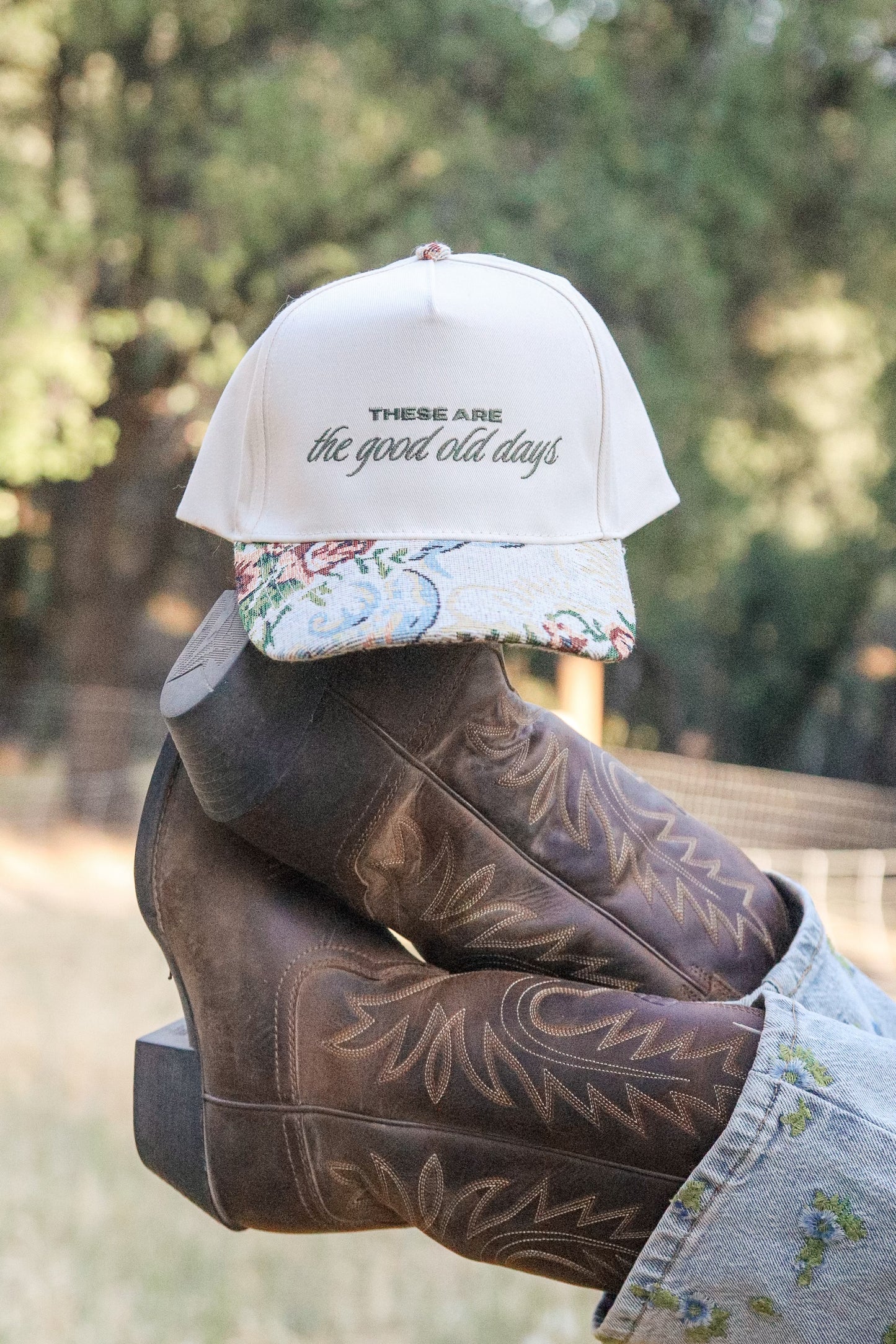 These Are The Good Old Days Floral Hat