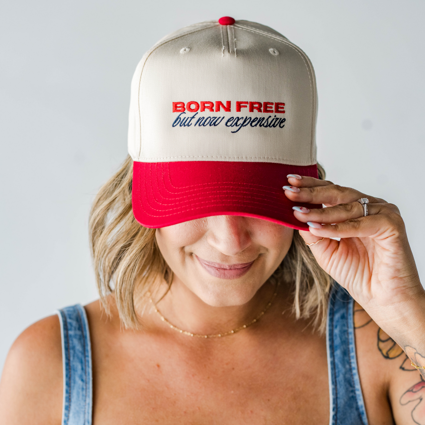 Born Free But Now Expensive Embroidered Hat