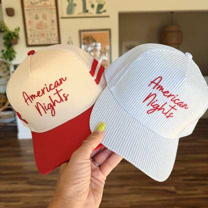American Nights Embroidered Hat