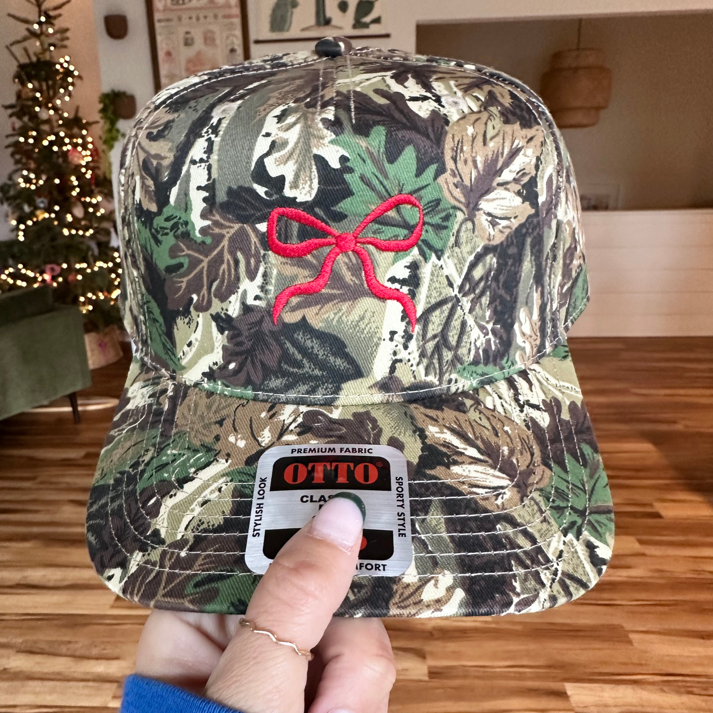 Camo Red Bow Hat