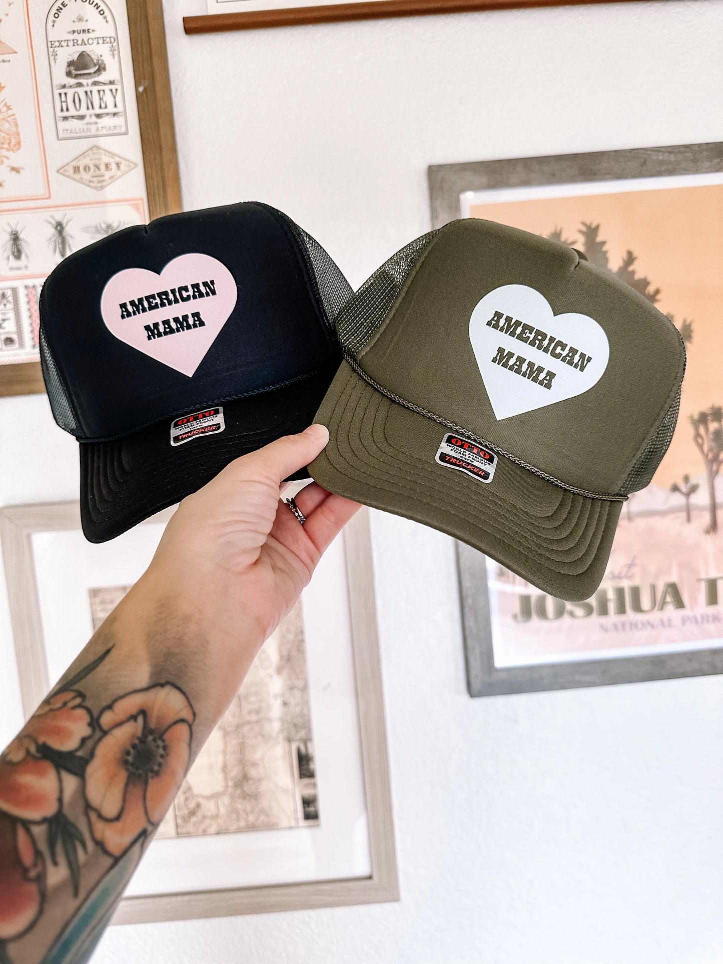 American Mama Trucker Hat