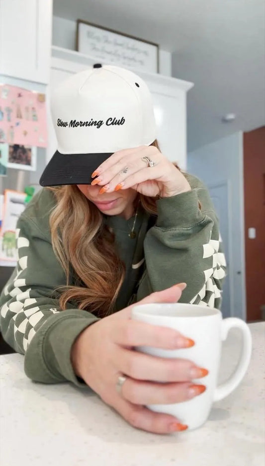 Slow Morning Club Embroidered Hat